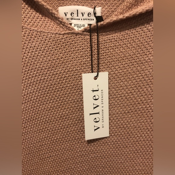 🥳B-DAY SALE❤️NWT Velvet By Graham & Spencer Waffle Thermal Hoodie - Picture 5 of 8